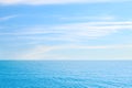 Beautiful ripply sea under sky with clouds Royalty Free Stock Photo