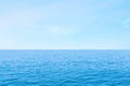 Beautiful ripply sea under sky with clouds Royalty Free Stock Photo