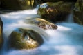 Beautiful river flowing among rocks