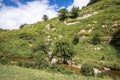 Beautiful river in mountain pass Iraty, irau, basque country, france Royalty Free Stock Photo