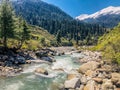 Beautiful river and mountains click Himachal Pradesh india