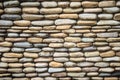 Beautiful River Pebble Wall Background. Seamless pebble stone fl Royalty Free Stock Photo