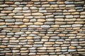 Beautiful River Pebble Wall Background. Seamless pebble stone fl Royalty Free Stock Photo