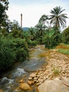 Beautiful river stream at Raub, Pahang, Malaysia. Royalty Free Stock Photo