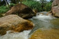 Beautiful river stream at Raub, Pahang, Malaysia. Royalty Free Stock Photo