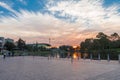 The Beautiful River Torrens at the sunset, Adelaide, South Australia Royalty Free Stock Photo