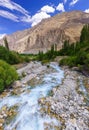 Beautiful river at Turtuk village, Diskit, Jammu and Kashmir, In