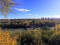 Beautiful river valley in Edmonton, Alberta on a lovely fall day Royalty Free Stock Photo