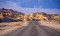 Beautiful road through the Death Valley National Park in California - DEATH VALLEY - CALIFORNIA - OCTOBER 23, 2017