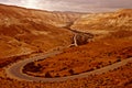 Beautiful road in the desert, landscape