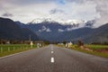 Beautiful road in hokitika town west coast of southland new zeal