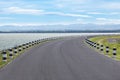 Beautiful road on the Pa Sak Jolasid Dam in Thailand