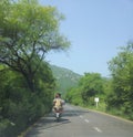 Beautiful Road with Scenic Mountain in Pakistan