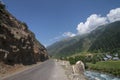 Beautiful road from Sonmarg to Kargil , Jammu and Kashmir, India Royalty Free Stock Photo