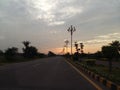 beautiful road sunset click