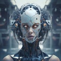 A beautiful Robotic girl with beautiful eyes.