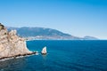 Beautiful rock on the Black Sea shore Royalty Free Stock Photo