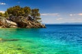 Beautiful rock peninsula,Brela,Makarska riviera,Dalmatia,Croatia,Europe Royalty Free Stock Photo