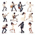 beautiful Rock and roll dance clipart illustration
