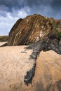 Beautiful rocks and cliffs at a beach in region Alentejo, Portugal.