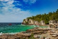 Beautiful rocks near the Grotto in the Georgian Bay Royalty Free Stock Photo