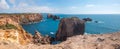 Beautiful rocky coast at west algarve Portugal, near Carrapateira Royalty Free Stock Photo