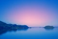 The beautiful rocky coastline in the early morning