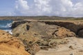 Beautiful rocky coastline natural landscape view. Atlantic Ocean,