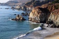 Beautiful rocky coastline of the Pacific Ocean. Big Sur California. Royalty Free Stock Photo