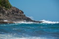 Beautiful rocky Dominica shoreline taken before Hurricane Maria destruction