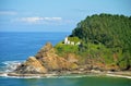 Beautiful Rocky Oregon Coastline with lighthouse