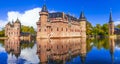 Beautiful romantic castle De Haar with splendid parks . Holland Royalty Free Stock Photo