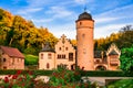 Beautiful romantic castle Mespelbrunn in Germany Royalty Free Stock Photo