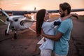 Couple and aircraft