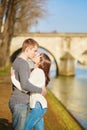 Beautiful romantic couple in Paris Royalty Free Stock Photo