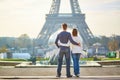 Beautiful romantic couple in Paris Royalty Free Stock Photo