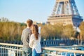 Beautiful romantic couple in Paris Royalty Free Stock Photo