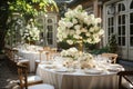 Beautiful romantic elegant wedding decor for a luxurious dinner