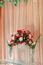 Beautiful romantic elegant wedding decor for a luxury dinner in Italy,