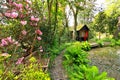 Beautiful romantic garden in Springtime Royalty Free Stock Photo