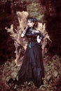 Beautiful, romantic gothic styled woman