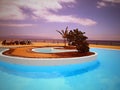 Beautiful romantic place to relax, relax from an interestingly designed swimming pool