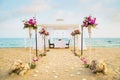 Beautiful romantic tent on a Thai beach Royalty Free Stock Photo