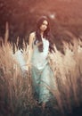 Beautiful, romantic woman in fairytale, wood nymph Royalty Free Stock Photo