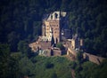Beautiful romantically and magically castle on a hill in the woods.Germany Royalty Free Stock Photo