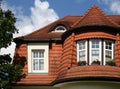 Beautiful roof of a city house