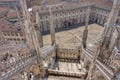 Beautiful roof of the Duomo cathedral in Milan.