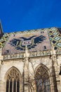 Beautiful roof of the Stephansdom, Cathedral of Vienna,  Austria Royalty Free Stock Photo