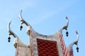 Beautiful Rooftop of the Old Buddhist Temple in Thailand