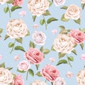 Beautiful roses seamless pattern Royalty Free Stock Photo
